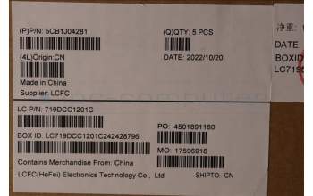 Lenovo 5CB1J04281 Tastatur inkl. Topcase ASM_BEL L82TF RGBOG