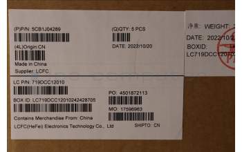 Lenovo 5CB1J04289 Tastatur inkl. Topcase ASM_FRA L82TF RGBOG