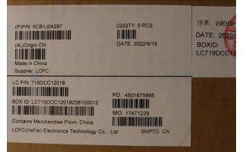 Lenovo 5CB1J04297 Tastatur inkl. Topcase ASM_ITA L82TF RGBOG