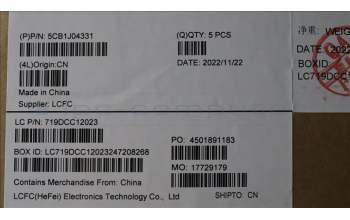 Lenovo 5CB1J04331 Tastatur inkl. Topcase ASM_LA SPA L82TF RGBSG