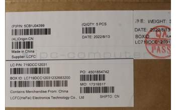 Lenovo 5CB1J04399 Tastatur inkl. Topcase ASM_UK L82TF WHSG