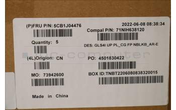 Lenovo 5CB1J04476 Tastatur inkl. TopcaseASM_ARA C82SD PLCG FPNBL