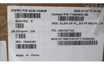 Lenovo 5CB1J04848 Tastatur inkl. TopcaseASM_UK C82SD PLSG FPNBL