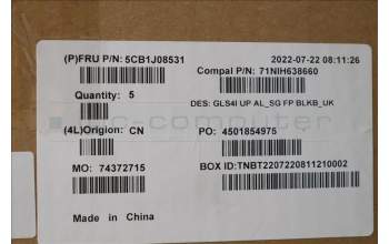 Lenovo 5CB1J08531 Tastatur inkl. TopcaseASM_UK C82SD ALSG FPBL