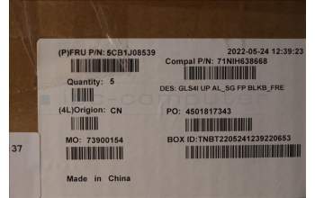 Lenovo 5CB1J08539 Tastatur inkl. TopcaseASM_FRA C82SD ALSG FPBL