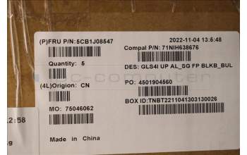 Lenovo 5CB1J08547 Tastatur inkl. TopcaseASM_BUL C82SD ALSG FPBL