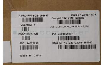 Lenovo 5CB1J08697 Tastatur inkl. TopcaseASM_UK C82SD ALAB FPBL