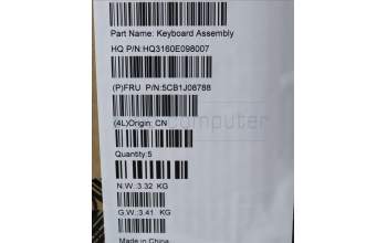 Lenovo 5CB1J08788 Tastatur inkl. Topcase ASM_FRA H 82SN CLGY UMA