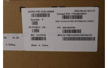 Lenovo 5CB1J09085 Tastatur inkl. Topcase ASM_NORDIC C21DH MGBL