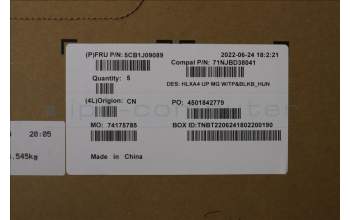 Lenovo 5CB1J09089 Tastatur inkl. Topcase ASM_HUN C21DH MGBL