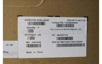 Lenovo 5CB1J09097 Tastatur inkl. Topcase ASM_JPN C21DH MGBL