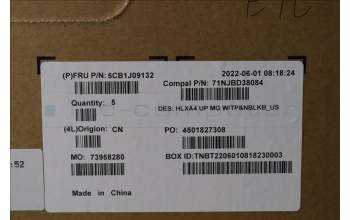 Lenovo 5CB1J09132 C-Cover with keyboard,English,Non_Backlight