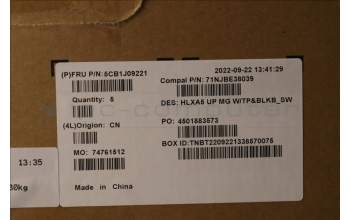 Lenovo 5CB1J09221 C-Cover with keyboard, Switzerland, Mineral Grey, Backlight