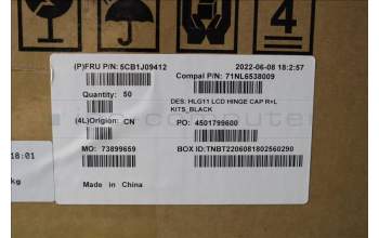 Lenovo 5CB1J09412 COVER Hinge Cover C 82SA R+L Black