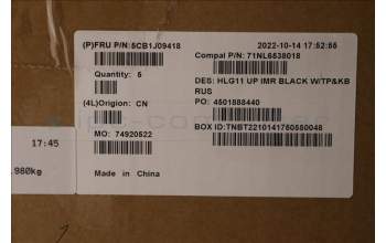 Lenovo 5CB1J09418 Tastatur inkl. Topcase ASM_RUS C 82SA BLA