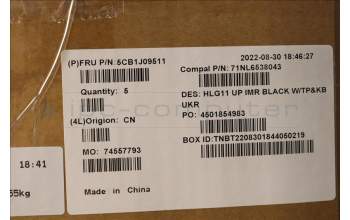 Lenovo 5CB1J09511 Tastatur inkl. Topcase ASM_UKR C 82SA BLA