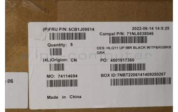 Lenovo 5CB1J09514 Tastatur inkl. Topcase ASM_GRE C82SARGB BLA