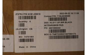 Lenovo 5CB1J09518 Tastatur inkl. Topcase ASM_RUS C82SARGB BLA