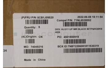 Lenovo 5CB1J09520 Tastatur inkl. Topcase ASM_HBW C82SARGB BLA