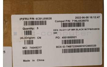 Lenovo 5CB1J09538 Tastatur inkl. Topcase ASM_SWS C82SARGB BLA