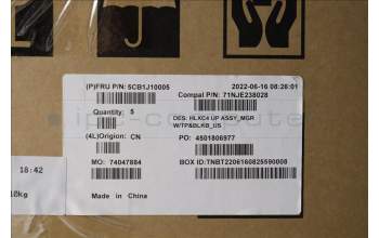 Lenovo 5CB1J10005 Tastatur inkl. Topcase ASM_ENG C 21DM BLKB N