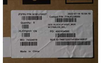 Lenovo 5CB1J10027 Tastatur inkl. Topcase ASM_BEL C 21DM BLKB N