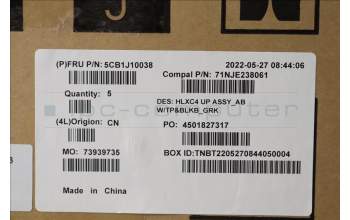 Lenovo 5CB1J10038 Tastatur inkl. Topcase ASM_GRE C21DM AB BLKB N