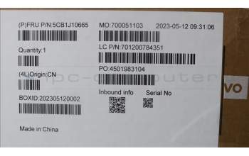 Lenovo 5CB1J10665 COVER Upper Case ASM_UKE WT 82TQ BL SG