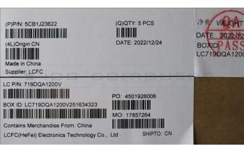 Lenovo 5CB1J23622 Tastatur inkl. Topcase ASM_TUR L82UT CG