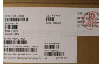 Lenovo 5CB1J31386 Tastatur inkl. Topcase ASM_EURO ENG L82U9 SG