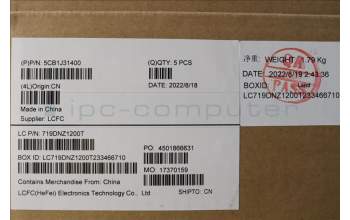 Lenovo 5CB1J31400 Tastatur inkl. Topcase ASM_NORDIC L82U9 SG