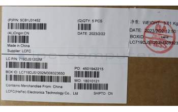 Lenovo 5CB1J31452 Tastatur inkl. Topcase ASM_ARA L82UG OG_RGB