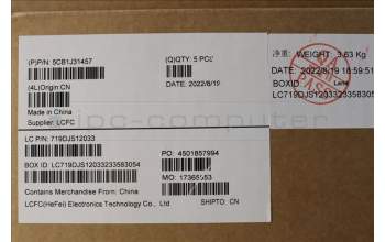 Lenovo 5CB1J31457 Tastatur inkl. Topcase ASM_ENG L82UG OG_RGB