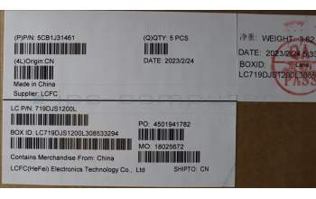 Lenovo 5CB1J31461 Tastatur inkl. Topcase ASM_FRA L82UG OG_RGB