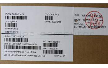 Lenovo 5CB1J31476 Tastatur inkl. Topcase spanisch L82UG OG_RGB