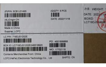 Lenovo 5CB1J31495 Tastatur inkl. Topcase deutsch L82UG OG_WH