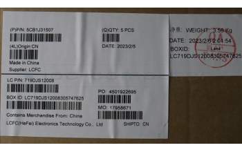 Lenovo 5CB1J31507 Tastatur inkl. Topcase ASM_UK L82UG OG_WH