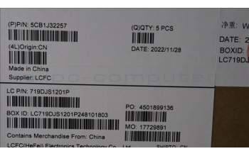 Lenovo 5CB1J32257 Tastatur inkl. Topcase ASM_EURO ENGL82UGSG_RGB