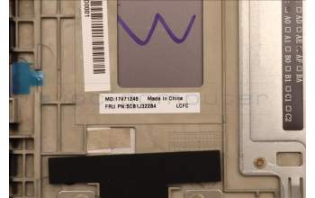 Lenovo 5CB1J32284 C-Abdeckung mit Tastatur, Belgisch, sturmgrau, Weiße Hintergrundbel., GB