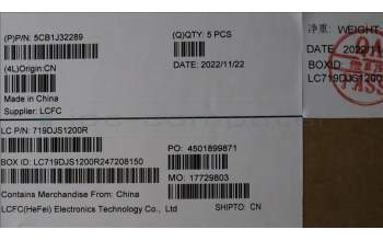 Lenovo 5CB1J32289 Tastatur inkl. Topcase ASM_EURO ENG L82UGSG_WH