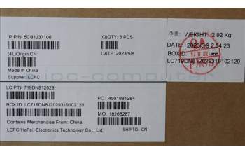 Lenovo 5CB1J37100 Tastatur inkl. Topcase ASM_LA SPA L82V6 FP_CG