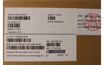 Lenovo 5CB1J37647 Tastatur inkl. Topcase ASM_NORDIC L82V6 NFP_CG