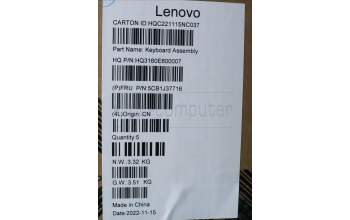 Lenovo 5CB1J37716 Tastatur inkl. Topcase spanisch H 82VA GY