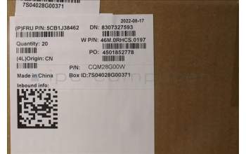 Lenovo 5CB1J38462 COVER - LCD Cover W 82R7 AL SB 2.2K