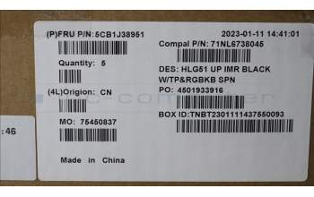 Lenovo 5CB1J38951 Tastatur inkl. Topcase ASM_SPA C82SCRGB BLA