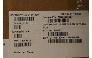 Lenovo 5CB1J41920 Tastatur inkl. Topcase ASM_POR C 82SB BLA