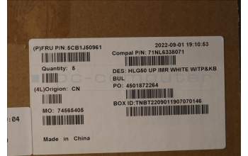 Lenovo 5CB1J50961 Tastatur inkl. Topcase ASM_BUL C 82SB WHT