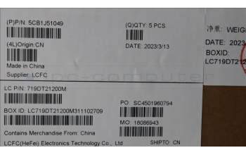 Lenovo 5CB1J51049 Tastatur inkl. Topcase ASM_FRA L82UU SG