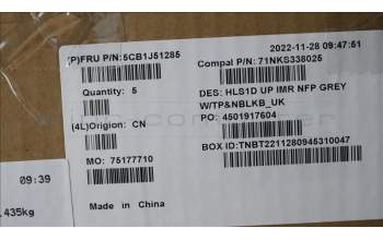 Lenovo 5CB1J51285 Tastatur inkl. TopcaseASM_UK C82VG NFP CG