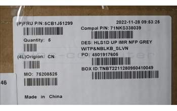 Lenovo 5CB1J51299 Tastatur inkl. TopcaseASM_SLV C82VG NFP CG